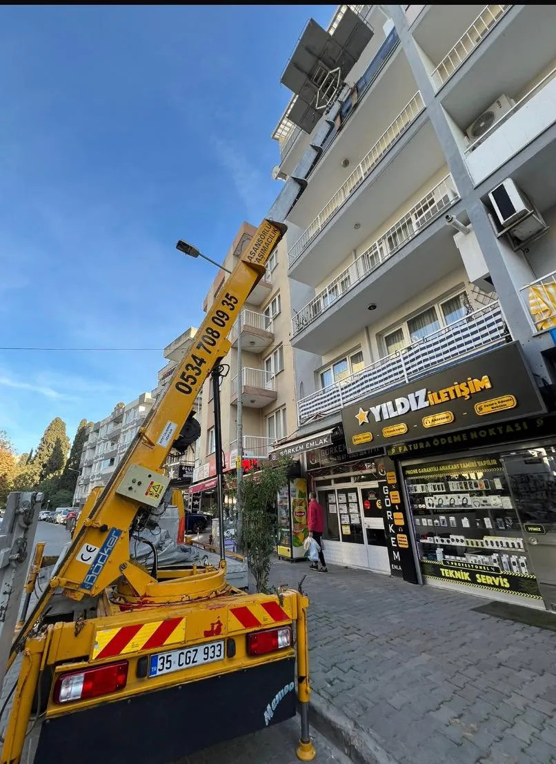 Asansör kiralama İzmir profesyonel ekip ekipman